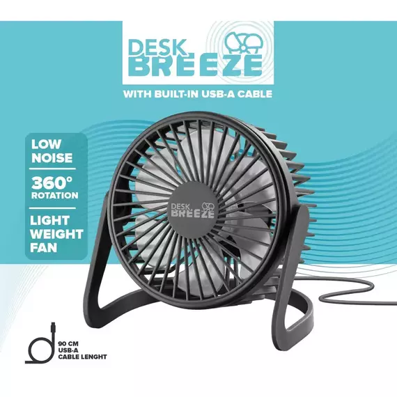 Ventilator Cellularline Desk Breeze, Negru, 4 image