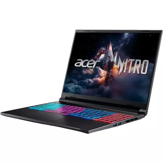 Laptop Gaming 16" Acer Nitro 16S AI AN16S-61, Obsidian Black, AMD Ryzen AI 7 350, 16GB/1024GB, Linux eShell, 3 image