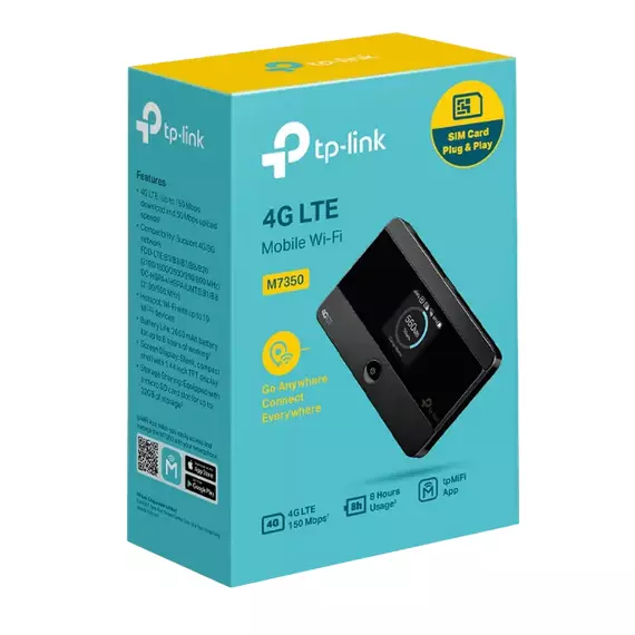 Wi-Fi Router mobil TP-LINK M7350, 2G, 3G, 4G, Negru, 4 image