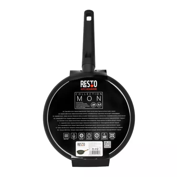 Tigaie RESTO 93184, 26cm, Negru, 7 image