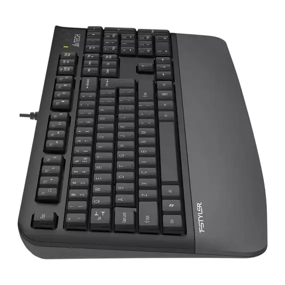 Keyboard A4Tech FK20, Fstyler FN Multimedia Wired Keyboard( US+RU+RO ), Gray, 2 image