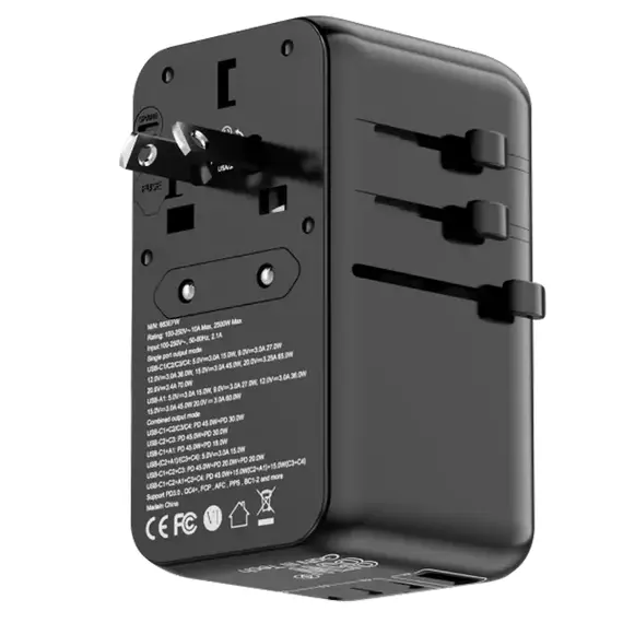 Travel Adapter Proove Trip, 85W, Black, 3 image