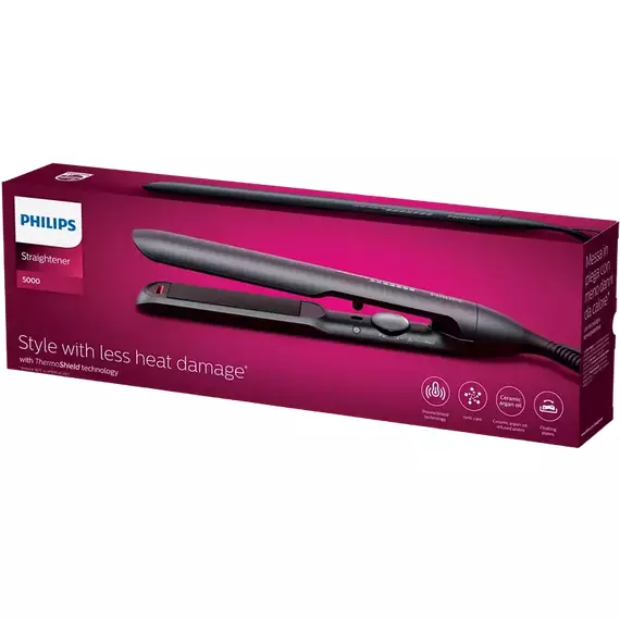 Placă de îndreptat părul Philips BHS510/00, Negru, 3 image