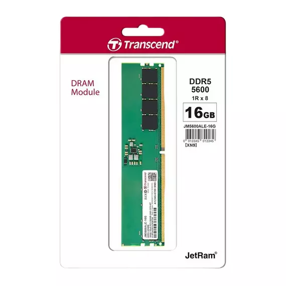 Memorie RAM Transcend JetRam, DDR5 SDRAM, 5600 MHz, 16GB, JM5600ALE-16G, 2 image