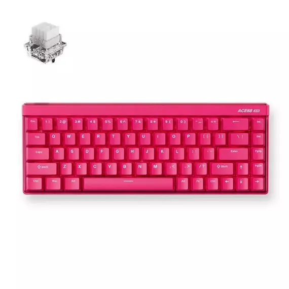 Tastatură MCHOSE Ace 68 Air, Cu fir, Rose Red, 2 image