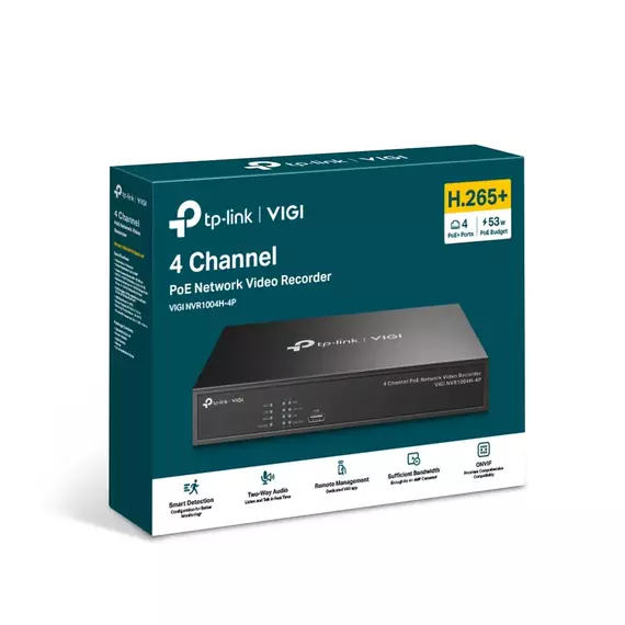 Înregistrator video TP-LINK VIGI NVR1004H-4P, Negru, 7 image