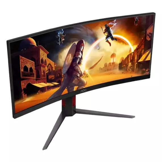 34" Monitor Gaming AOC CU34G4, VA 3440x1440 WQHD, Negru, 4 image