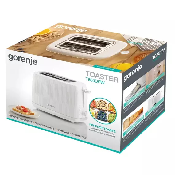 Toaster Gorenje T850DPW, Alb, 4 image