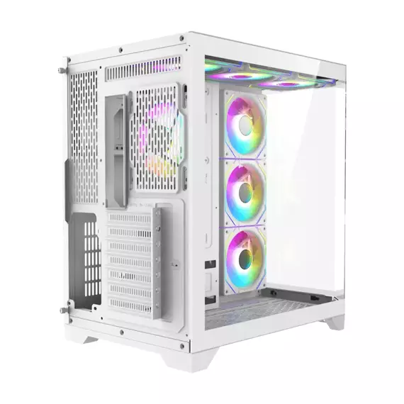 Carcasă PC Gamemax HYPE-A, Midi-Tower, Fără PSU, Alb, 7 image