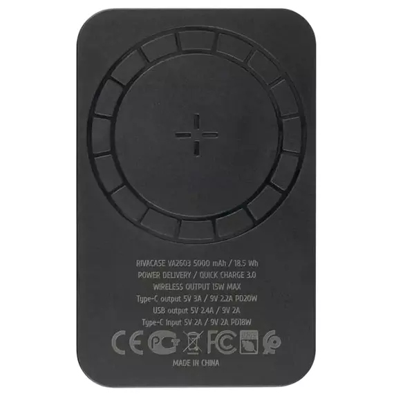 Acumulator extern Rivacase VA2603, 5000mAh, Negru, 3 image