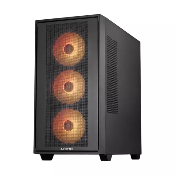 Carcasă PC Chieftec Hunter 3, Midi-Tower, Fără PSU, Negru, 5 image