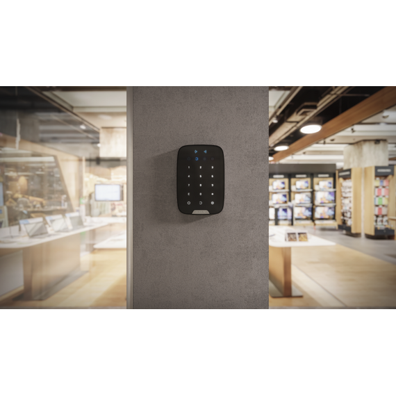 Tastatură tactilă fără fir Ajax KeyPad Plus, Negru, 2 image