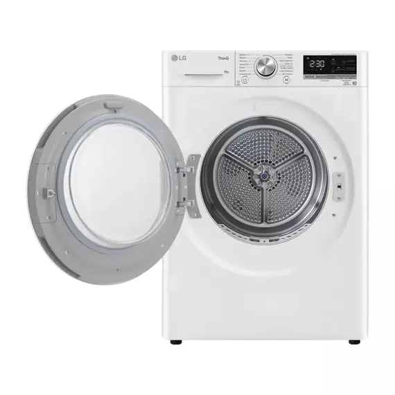 Uscător de rufe LG RH80V9AV3N, 8kg, Alb, 4 image