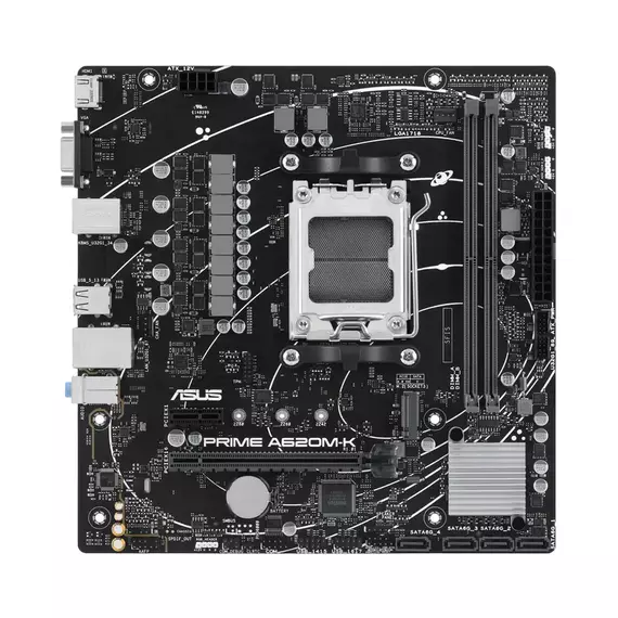 Placă de bază ASUS PRIME A620M-K, AM5, AMD A620, Micro-ATX, 4 image