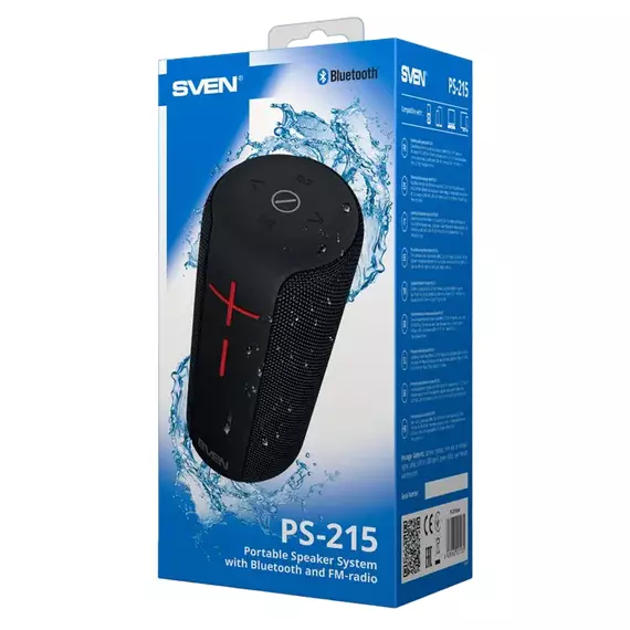 Boxă portabilă SVEN PS-215, Negru, 7 image