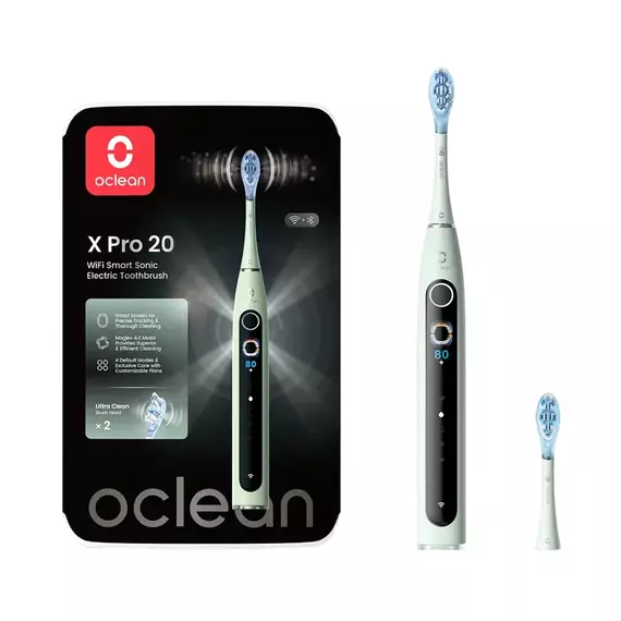 Periuță de dinți electrică Oclean X Pro 20, Verde, 2 image
