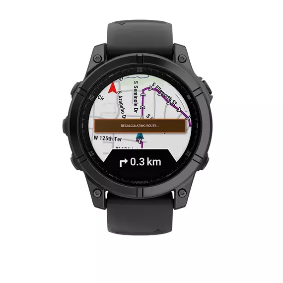 Garmin Fenix E, 47 mm, Slate grey steel with Black silicone band (010-03025-01) EU, 3 image