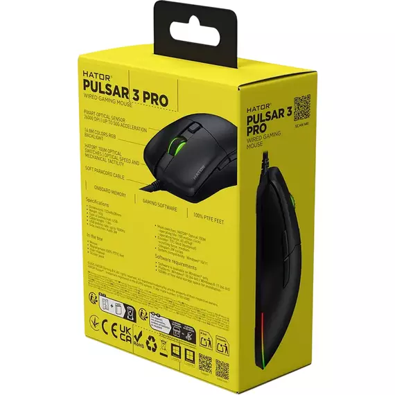 Gaming Mouse Hator Pulsar 3 Pro (HTM620) black, 7 image