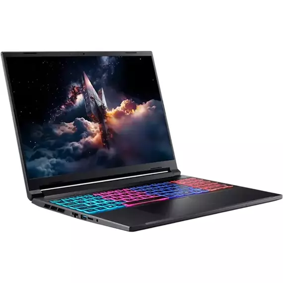 Laptop Gaming 16" Acer Nitro V 16S AI ANV16S-41, Obsidian Black, AMD Ryzen 7 260, 16GB/512GB, Linux eShell, 7 image