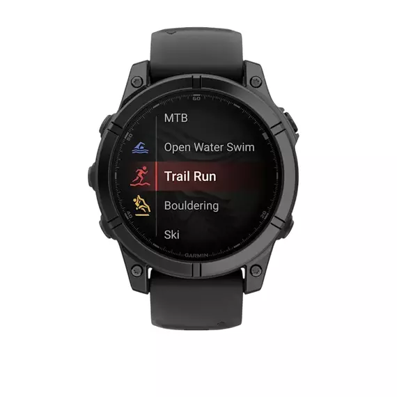 Garmin Fenix E, 47 mm, Slate grey steel with Black silicone band (010-03025-01) EU, 6 image