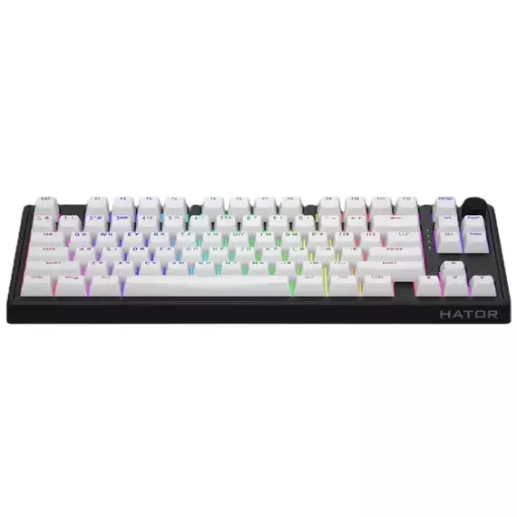 Tastatură HATOR Skyfall 80, Cu fir / Fără fir, Negru | Alb, 2 image
