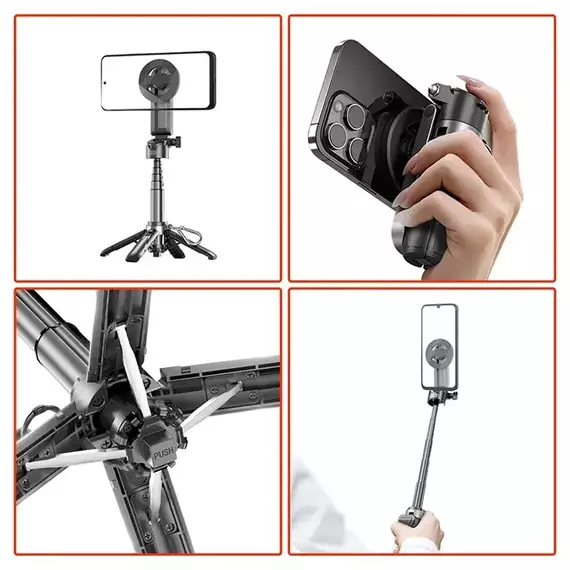 Selfie Stick XO SS22, Negru, 6 image