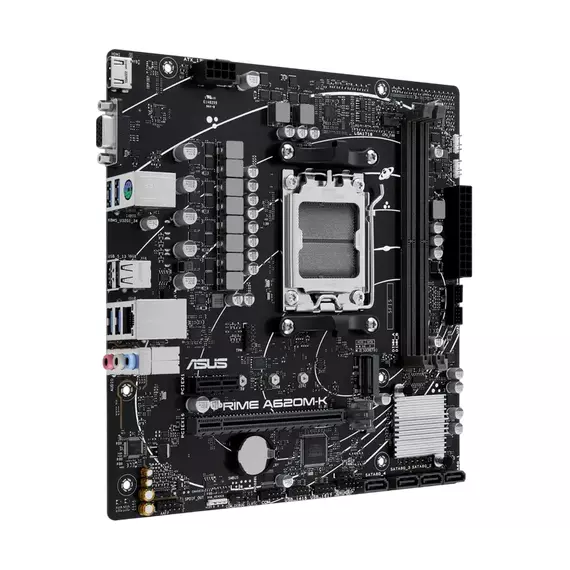 Placă de bază ASUS PRIME A620M-K, AM5, AMD A620, Micro-ATX, 5 image