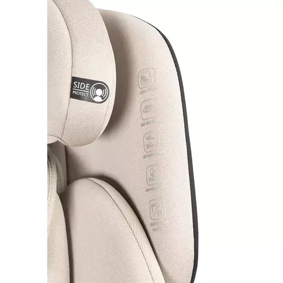 Scaun auto Caretero Lumi i-Size, Grupa 0+/1/2/3 (0-36 kg), Bej, 8 image