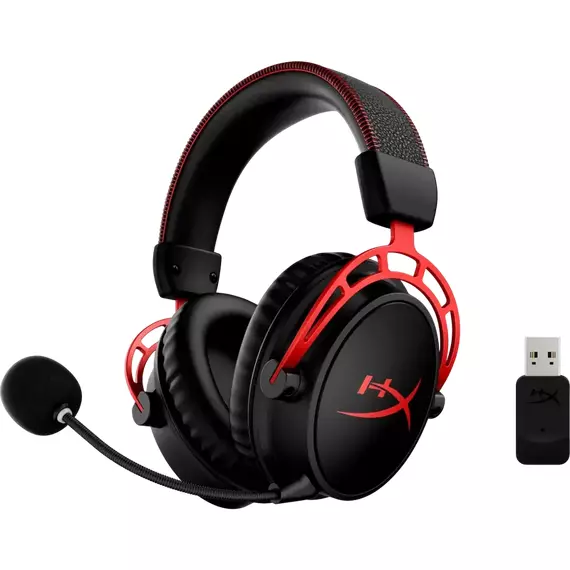 Căști gaming HyperX Cloud Alpha Wireless, Fără fir, Negru/Rosu, 4 image