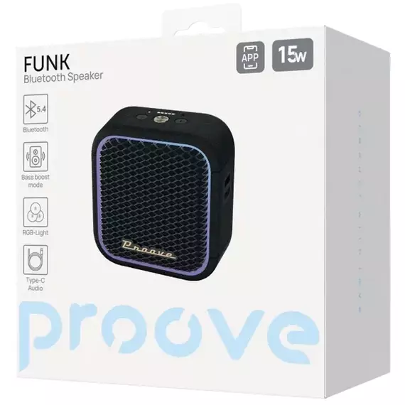 Boxă portabilă Proove Funk 15W, Negru, 5 image