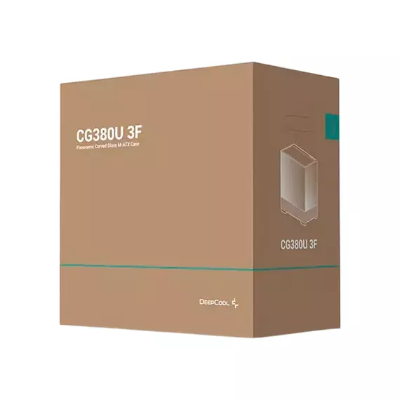 Case mATX Deepcool CG380U 3F, w/o PSU,2x120side 1x120rear ARGB PWM, 2xUSB3.0, 1xTypeC, Curved-Glass, 2 image
