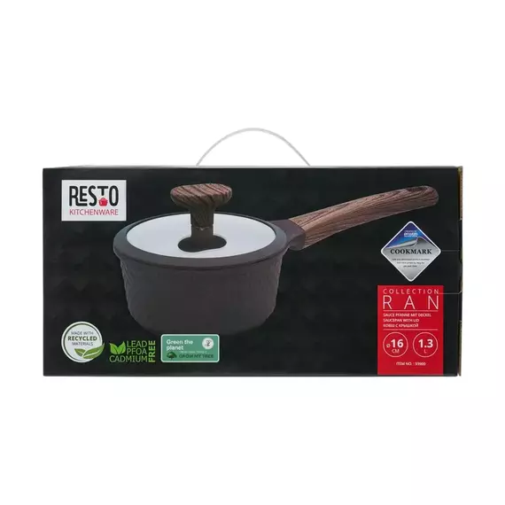 Căuș RESTO 93900, 1,3L, 16cm, Negru, 8 image