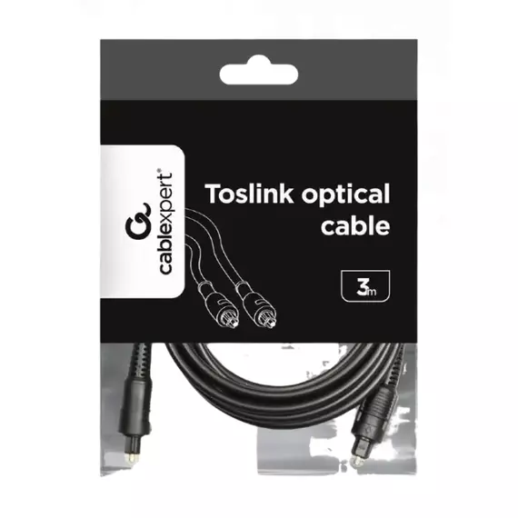 Cablu audio Cablexpert CC-OPT-3M, Toslink - Toslink, 3m, Negru, 3 image