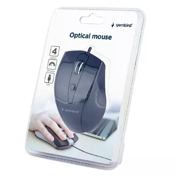 Mouse Gembird MUS-4B-02, Negru, 4 image