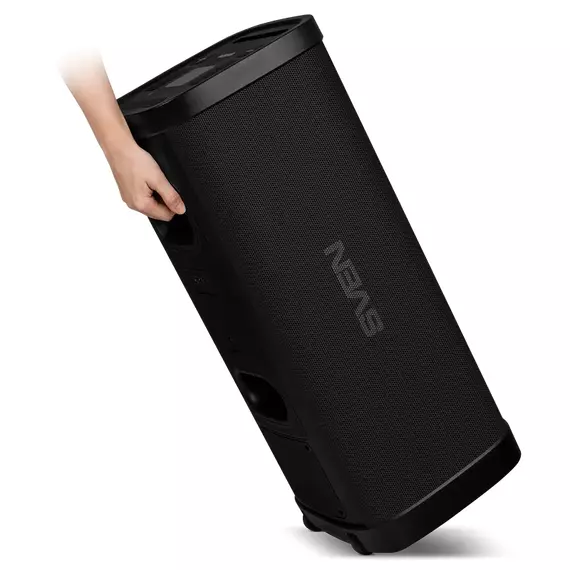 Partybox SVEN "PS-1250" 300W, TWS, IPx4, Bluetooth, FM, USB, microSD, LED-display, 13500mA*h, Black, 8 image