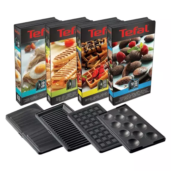 Aparat pentru sandwich multifunctional Tefal SW854D16, Negru / Argintiu, 2 image