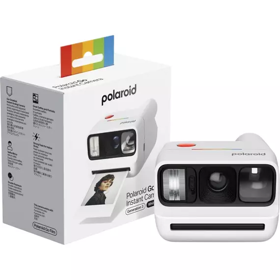 Cameră Foto Polaroid Go Gen 3 + Color Film Bundle, Alb, 3 image