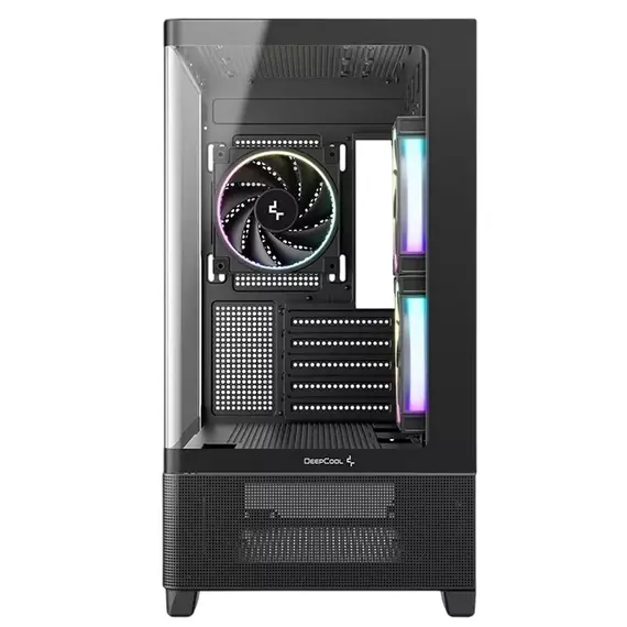 Case mATX Deepcool CG380U 3F, w/o PSU,2x120side 1x120rear ARGB PWM, 2xUSB3.0, 1xTypeC, Curved-Glass, 4 image