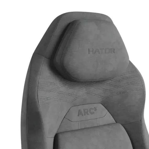 Scaun Gaming HATOR Arc 3 S, Velur, Gri, 3 image