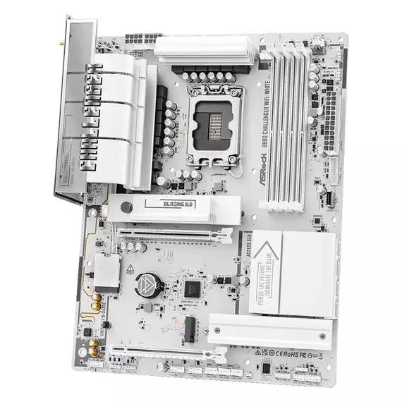 Placă de bază ASRock B860 CHALLENGER WIFI WHITE, LGA1851, AMD B860, ATX, 4 image