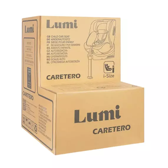 Scaun auto Caretero Lumi i-Size, Grupa 0+/1/2/3 (0-36 kg), Bej, 4 image