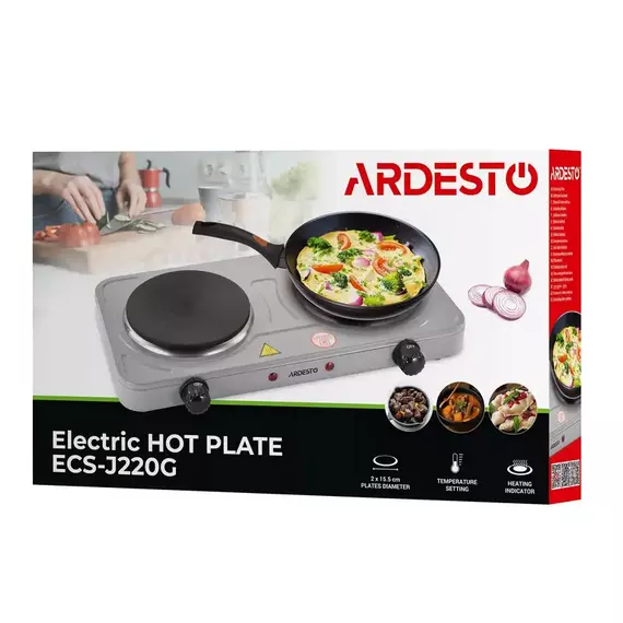 Plită electrică mini Ardesto ECS-J220G, Gri, 4 image
