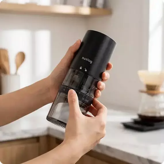 Huslog wireless coffee grinder CoffeeSmash - Black, 3 image
