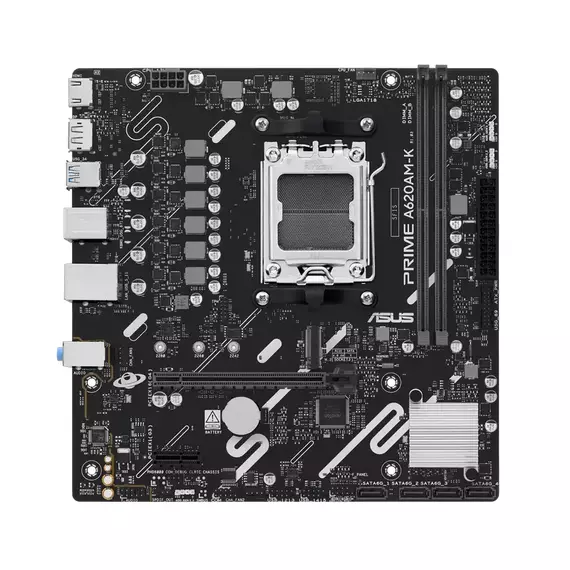 Placă de bază ASUS PRIME A620AM-K, AM5, AMD A620A, Micro-ATX, 4 image