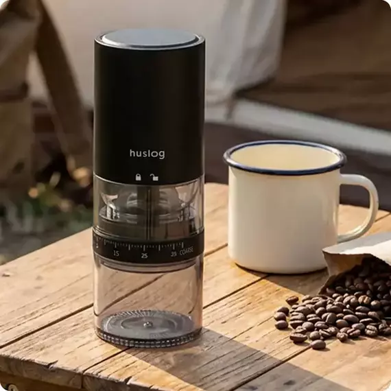 Huslog wireless coffee grinder CoffeeSmash - Black, 8 image