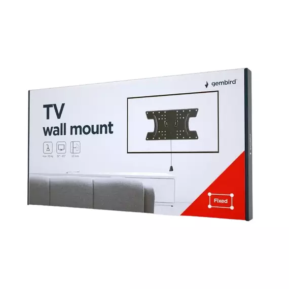 Suport fixat pe perete Gembird WM-65F-03, Negru, 8 image
