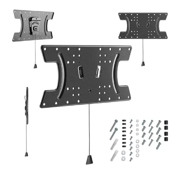 Suport fixat pe perete Gembird WM-65F-03, Negru, 3 image