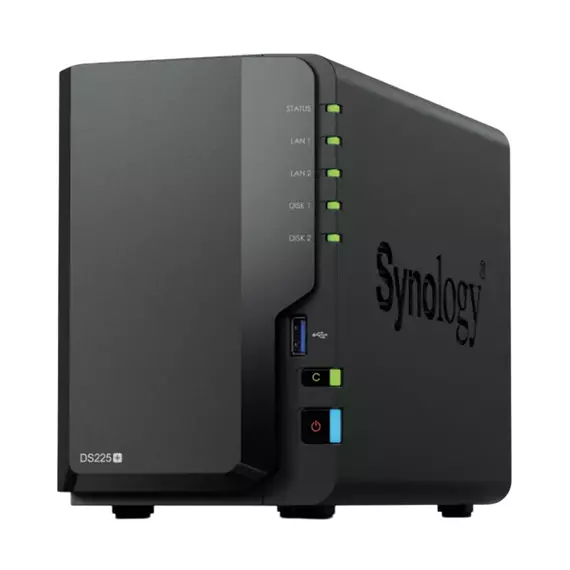 Stocare atașată la rețea SYNOLOGY DS225+, Negru, 6 image