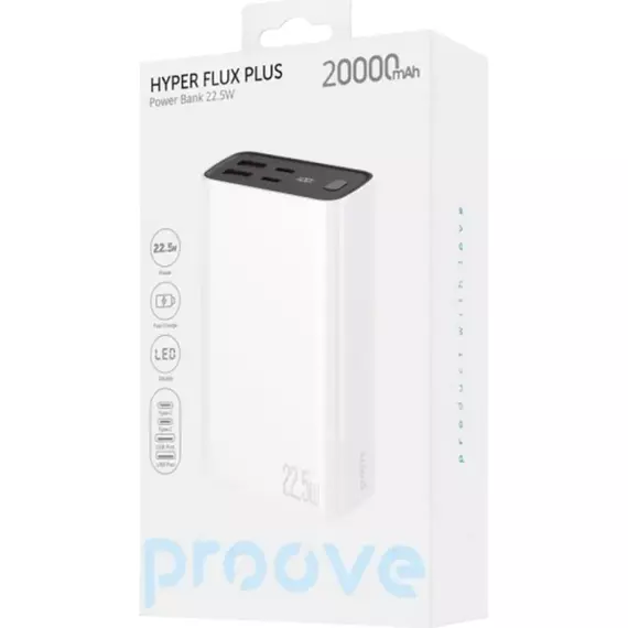 Acumulator extern Proove Hyper Flux Plus, 20000mAh, Alb, 2 image