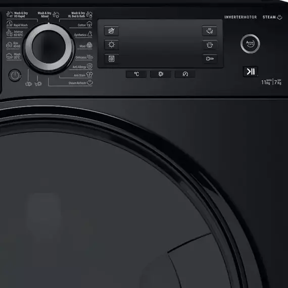 Mașină de spălat cu uscător Hotpoint-Ariston NDD 11725 BDA EE, 11kg, Negru, 5 image